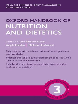 cover image of Oxford Handbook of Nutrition and Dietetics 3e